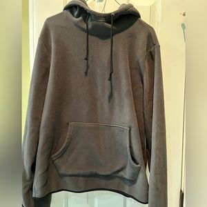 Gray fleece hoodie